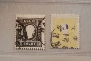 1859 -  2 s.giallo II tipo (28) e 3 soldi ... 