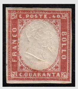 1859 -  40 cent. Vermiglio mattone (16Ba). ... 