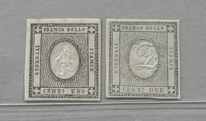 1861 -  Francobolli per stampati, 2 valori ... 