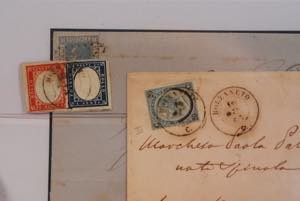 1860-68 -  BOLZANETO due lettere di Regno + ... 