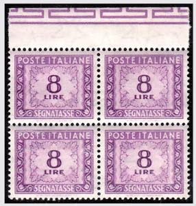 1956 -  Segnatasse, 8 lire stelle (112) in ... 