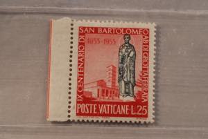 1955 -  S.Bartolomeo, 25 lire rosa e grigio ... 