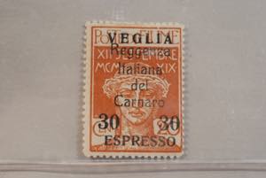 1920 -  VEGLIA, Espressi, 30 su 20 c.ocra ... 