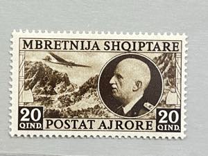 1939 -  ALBANIA, Posta aerea, 20 q.bruno ... 