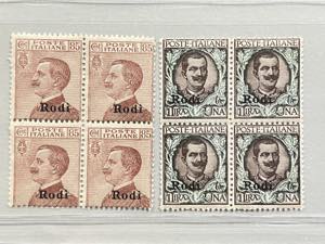 1922-23 -  RODI, 85 c. bruno rosso e 1 lira ... 