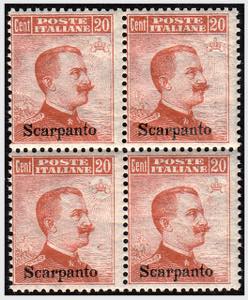 1917 -  SCARPANTO, 20 c.arancio (9) in ... 