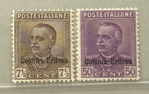 1928-29 -  Soprastampati, 2 valori cpl. ... 