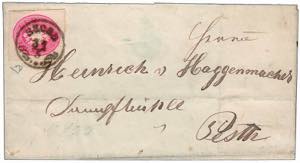 1865 -  ritaglio di intero postale tipo ... 