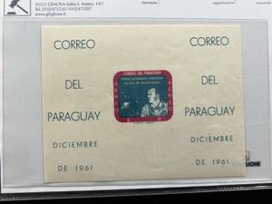 1961 -  SPAZIO, paraguay, Foglietto ... 