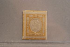 1861 -  20 gr.giallo arancio (23a) margini ... 