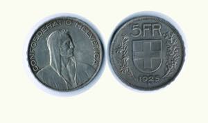 SVIZZERA - 5 Francs 1925 - KM 38. NC AR - ... 