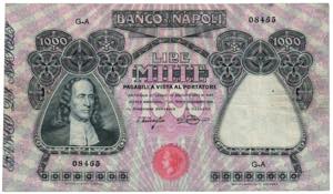 BANCO DI NAPOLI - 1.000 Lire - Decreto ... 