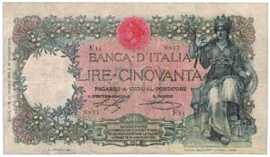 REGNO - 50 Lire - Buoi - Decreto 15/06/1915 ... 