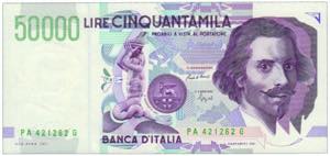 REPUBBLICA ITALIANA - 50.000 Lire Bernini ... 