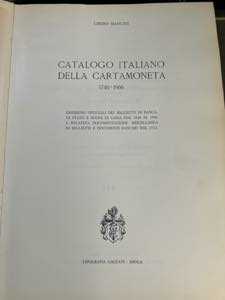 MANCINI L. Catalogo italiano della ... 
