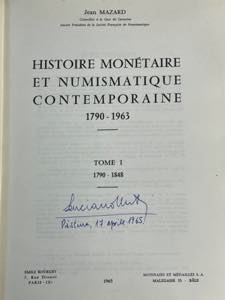 MAZARD J. - Histoire Monétaire et ... 