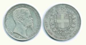 VITTORIO EMANUELE II - 5 Lire 1852 Genova - ... 