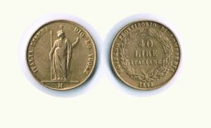 MILANO -  Governo provvisorio 1848 - 40 Lire ... 