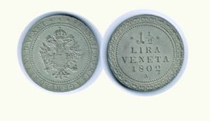 VENEZIA - Francesco II - 1 1/2 Lira veneta ... 