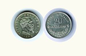VITTORIO EMANUELE II 20 Cent. 1863 MI.   - ... 