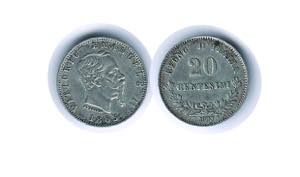 VITTORIO EMANUELE III - 20 Cent. 1863 (MI) - ... 