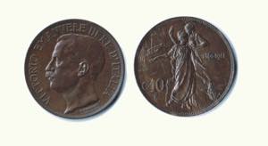 VITTORIO EMANUELE III - 10 Cent. 1911.   - ... 