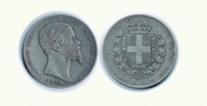 VITTORIO EMANUELE II (1849-1860) - 5 Lire ... 