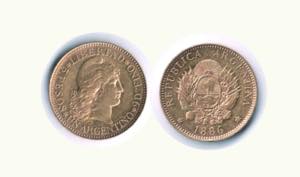 ARGENTINA - Repubblica - 5 Pesos 1886 ... 