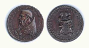 URBANO VII 1500 - Medaglia in Ae; D/ Busto ... 