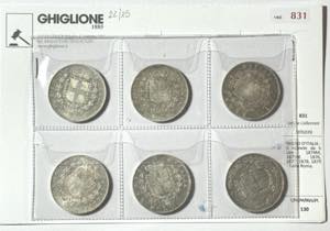 REGNO D’ITALIA - 6 monete da 5 Lire: ... 