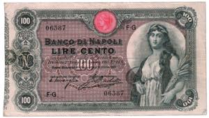 BANCO DI NAPOLI - 100 Lire Agricoltura -  ... 