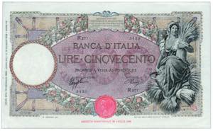ITALIA - Regno - 500 Lire - Mietitrice - Due ... 