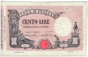 ITALIA - Regno - 100 Lire giallo con matrice ... 