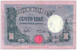 ITALIA - Regno - 100 Lire azzurro - Decr. ... 