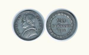 BOLOGNA - Pio IX (1846-1878) - 20 Baiocchi ... 