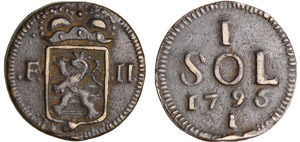 Luxembourg - Sol 1795Br ; 18.55 gr ... 