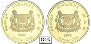 Singapour - 10 dollars 1995Au ; ... 