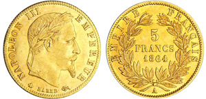 Napoléon III (1852-1870) - 5 francs tête ... 