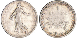 Troisième république (1871-1940) - 1 franc ... 