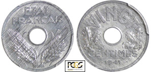 Etat Français (1940-1944) - 20 centimes ... 