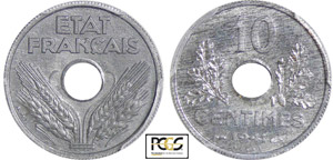 Etat Français (1940-1944) - 10 centimes ... 