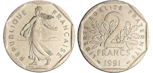Cinquième république (1959- ) - 2 francs ... 