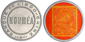 Nouvelle-Calédonie - 50 centimes timbre ... 