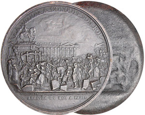 Louis XVI - Médaille fonte uniface - La ... 
