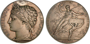 Médaille en argent signée J.C. CHAPELIN, ... 