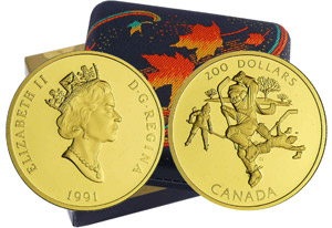 Canada - 200 dollars 1991Au ; 17.23 gr ; 29 ... 