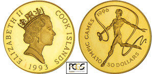 Cook (îles) - 50 dollars 1993Au ; 7.76 gr ; ... 