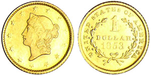 Etats-Unis - Dollars Liberty head 1853Au ; ... 