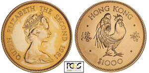 Hong-Kong - 1000 dollars 1981Au ; 15.94 gr ; ... 