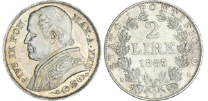 Italie - Etat papal - Pie IX (1866-1870)- 2 ... 